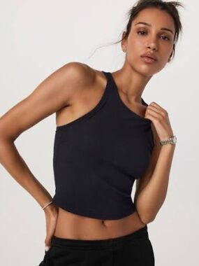Vuori Plyo Tank Black Racerback XS Built In Bra with Cups